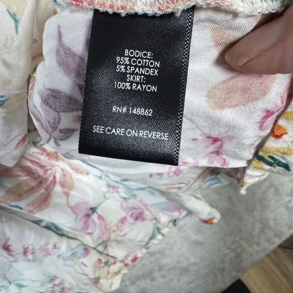 Torrid Plus Size Floral Print Strapless Dress Size 4X Womens 26 Flowy - Picture 4 of 9